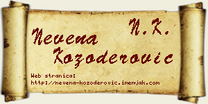 Nevena Kozoderović vizit kartica